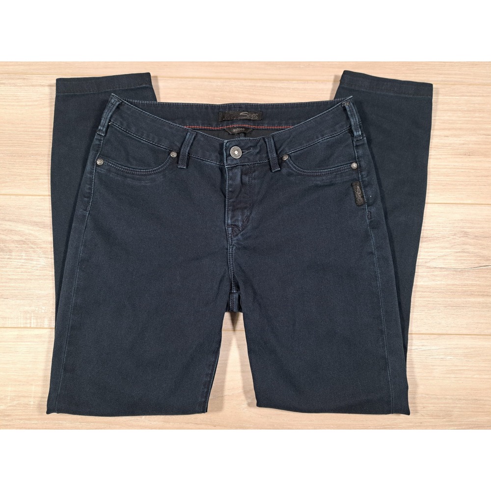 Silver Jeans Co Ashlee Mid Rise Skinny Jeans‎ Dark Indigo W28 L31 L91415SJL411